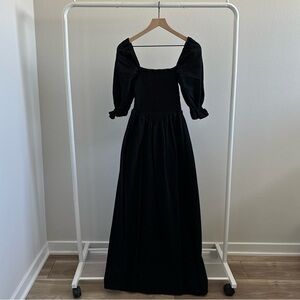 ASOS DESIGN Soft Denim Maxi Dress with Puffed Sleeves